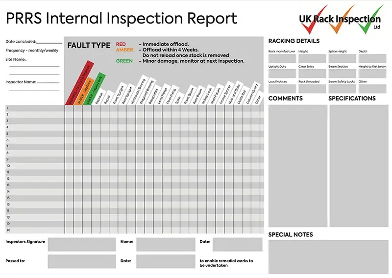 FREE racking inspection checklist download | No email required